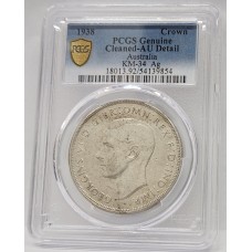 AUSTRALIA 1938 . CROWN . PCGS GENUINE